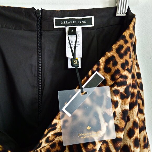 Melanie Lyne Leopard Print Front Slit Maxi Skirt | NWT | Size 8 - Picture 7 of 8